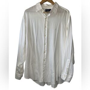 Polo Ralph Lauren 100% Cotton Crisp White Button Down Shirt